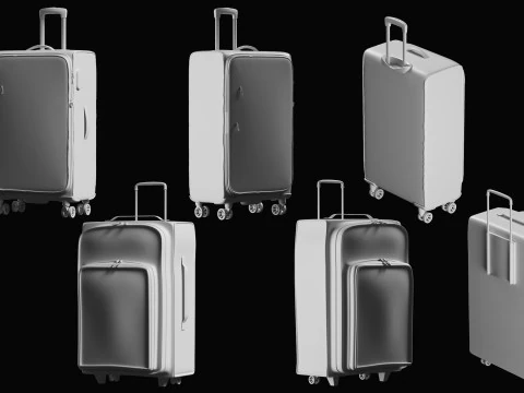 Luggage Basemesh Collection 3D Model