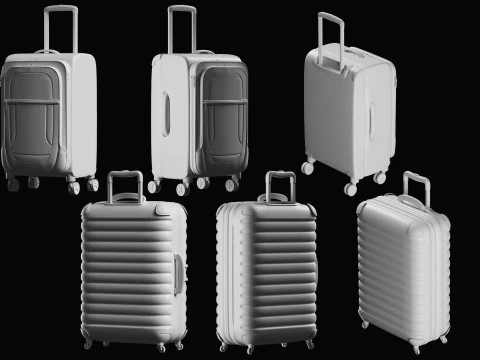 Luggage Basemesh Collection 3D Model