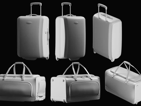 Luggage Basemesh Collection 3D Model