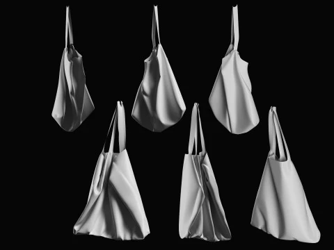 Tote Bag Basemesh Collection 3D Model