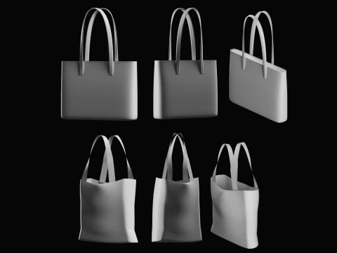 Tote Bag Basemesh Collection 3D Model
