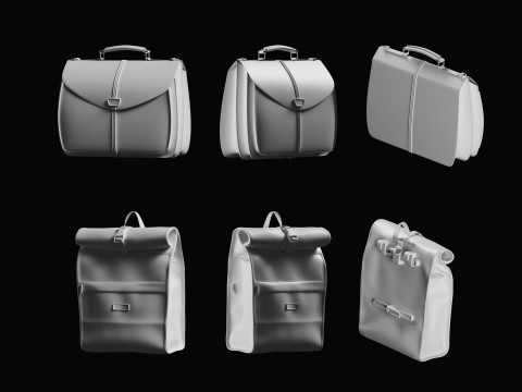 Tote Bag Basemesh Collection 3D Model