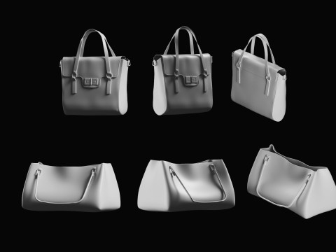 Tote Bag Basemesh Collection 3D Model