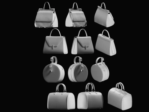 Tote Bag Basemesh Collection 3D Model