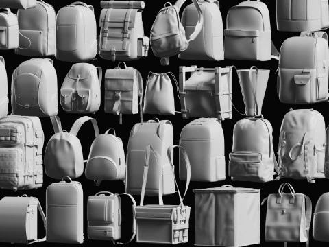 Bags Basemesh Collection 3D Model