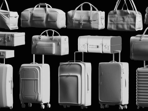 Bags Basemesh Collection 3D Model