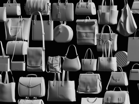 Bags Basemesh Collection 3D Model