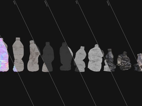 Crushed Plastic Bottle v1 Low-poly 3D Model