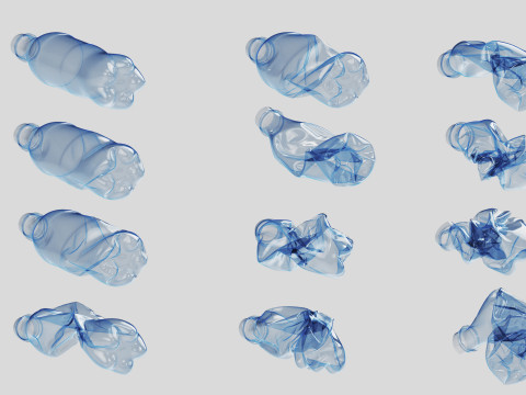 Crushed Plastic Bottle v3 3D 模型