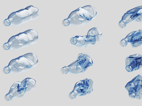 Crushed Plastic Bottle v3 3D 模型