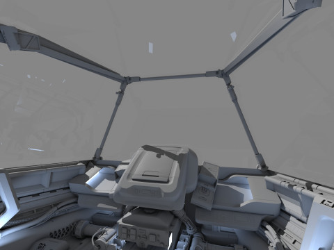 Spaceship Cockpit v1 3Dモデル