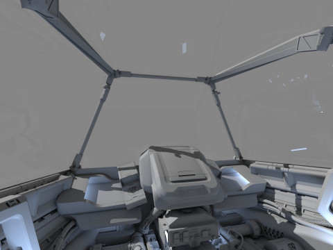 Spaceship Cockpit v1 3Dモデル