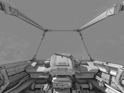 Spaceship Cockpit v1 3Dモデル