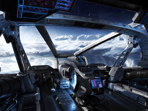Spaceship Cockpit v2 3D Model