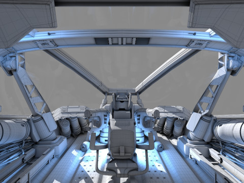 Spaceship Cockpit v2 3D Model