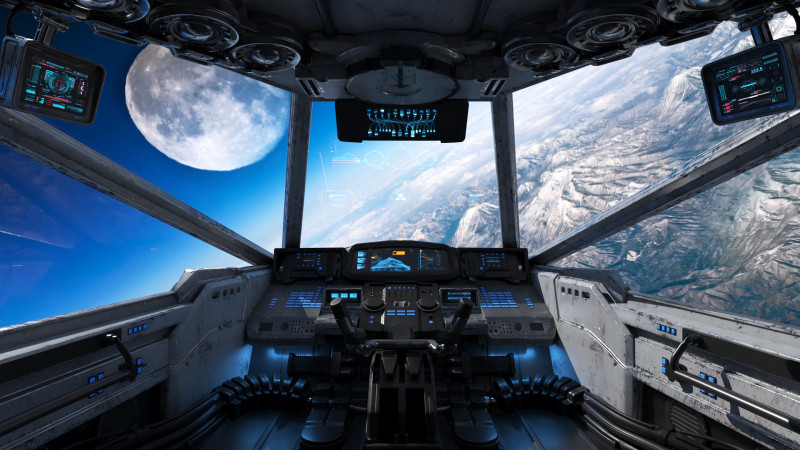 Spaceship Cockpit v3 3D Model .c4d .max .obj .3ds .fbx .stl .blend 