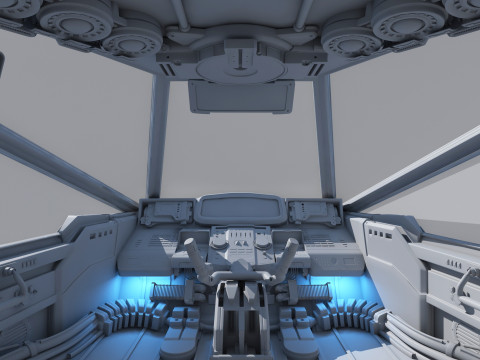 Spaceship Cockpit v3 3D Model