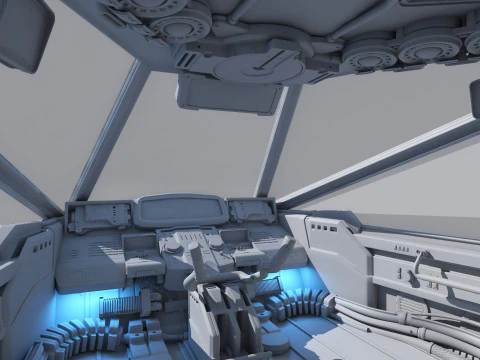 Spaceship Cockpit v3 3D Model