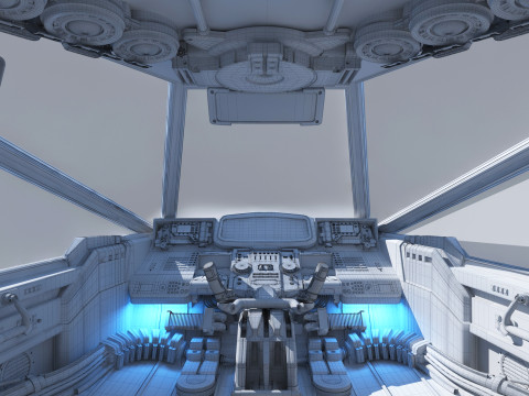 Spaceship Cockpit v3 3D Model