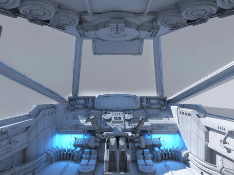 Spaceship Cockpit v3 3D Model