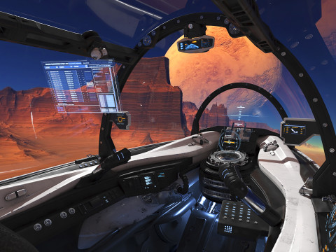 Spaceship Cockpit v4 Model 3D