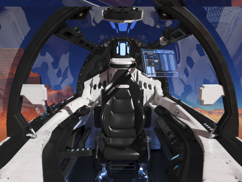 Spaceship Cockpit v4 Model 3D