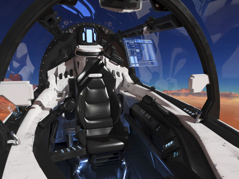 Spaceship Cockpit v4 Model 3D