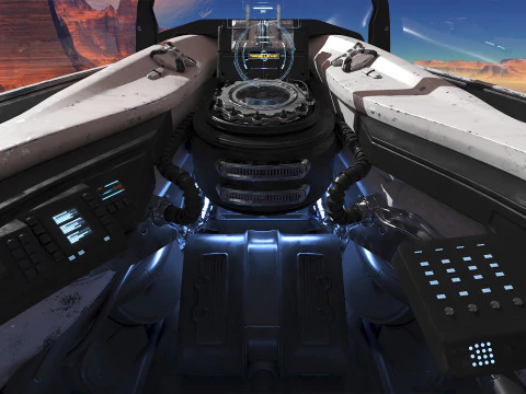 Spaceship Cockpit v4 3D Model