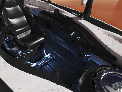 Spaceship Cockpit v4 3D Model