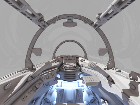 Spaceship Cockpit v4 Model 3D