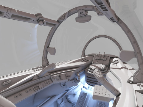 Spaceship Cockpit v4 Model 3D
