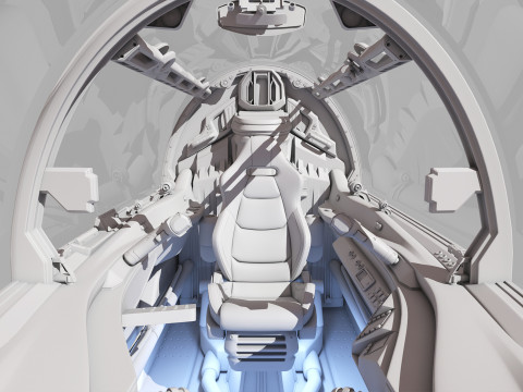 Spaceship Cockpit v4 Model 3D