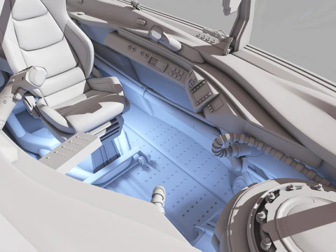 Spaceship Cockpit v4 3D Model