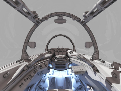 Spaceship Cockpit v4 Model 3D