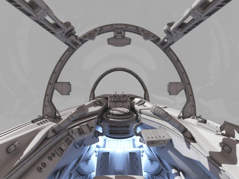 Spaceship Cockpit v4 3D Model