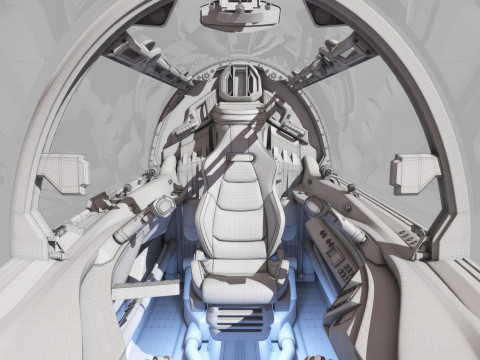 Spaceship Cockpit v4 Model 3D