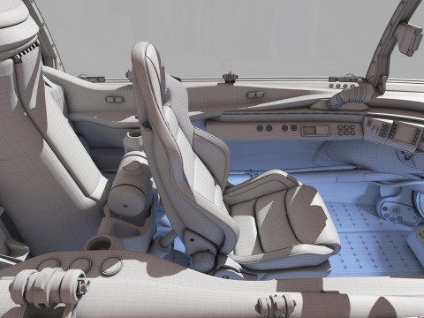 Spaceship Cockpit v4 Model 3D