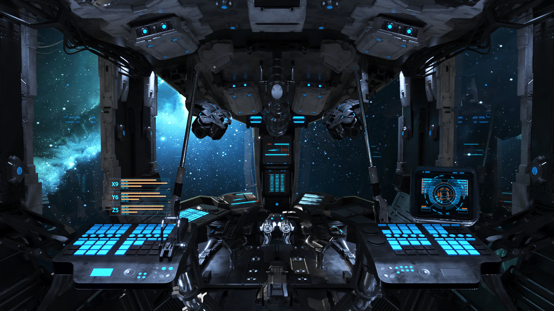 Spaceship Cockpit v5 3D Model .c4d .max .obj .3ds .fbx .stl .blend 