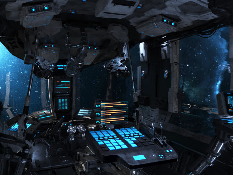 Spaceship Cockpit v5 Modello 3D
