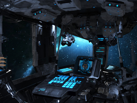 Spaceship Cockpit v5 Modello 3D