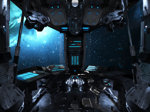 Spaceship Cockpit v5 Modello 3D