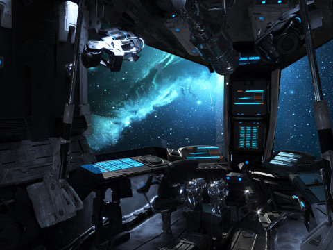 Spaceship Cockpit v5 Modello 3D