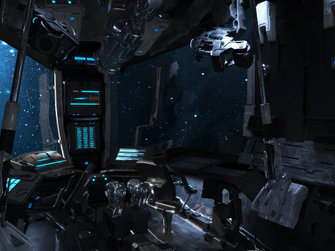 Spaceship Cockpit v5 3D Model