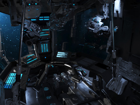 Spaceship Cockpit v5 Modello 3D