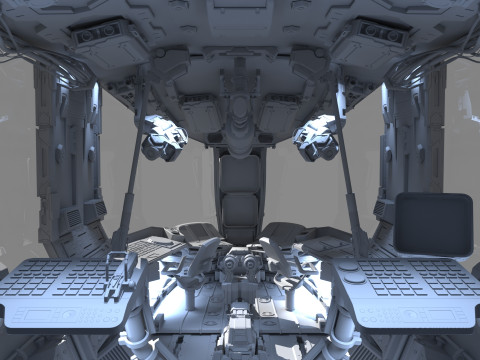 Spaceship Cockpit v5 Modello 3D
