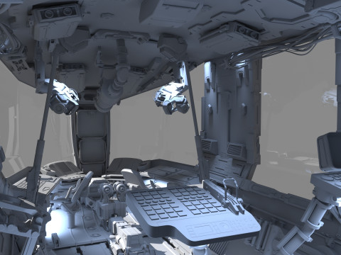 Spaceship Cockpit v5 Modello 3D