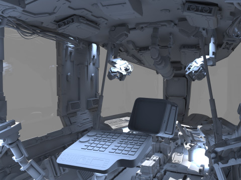 Spaceship Cockpit v5 Modello 3D