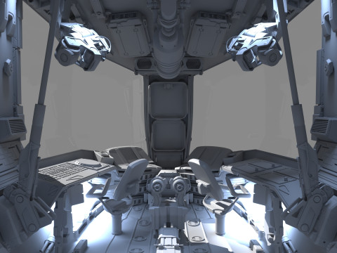 Spaceship Cockpit v5 Modello 3D