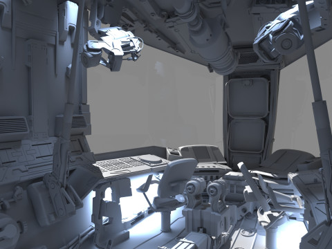 Spaceship Cockpit v5 Modello 3D