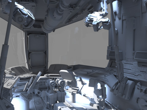 Spaceship Cockpit v5 Modello 3D